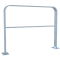 Lean-on hoop made of flat bar steel | bent, 80 x 12 mm | in curved design | with cross bar | total width: 1000 mm | hot-dip galvanized and coated DB 703